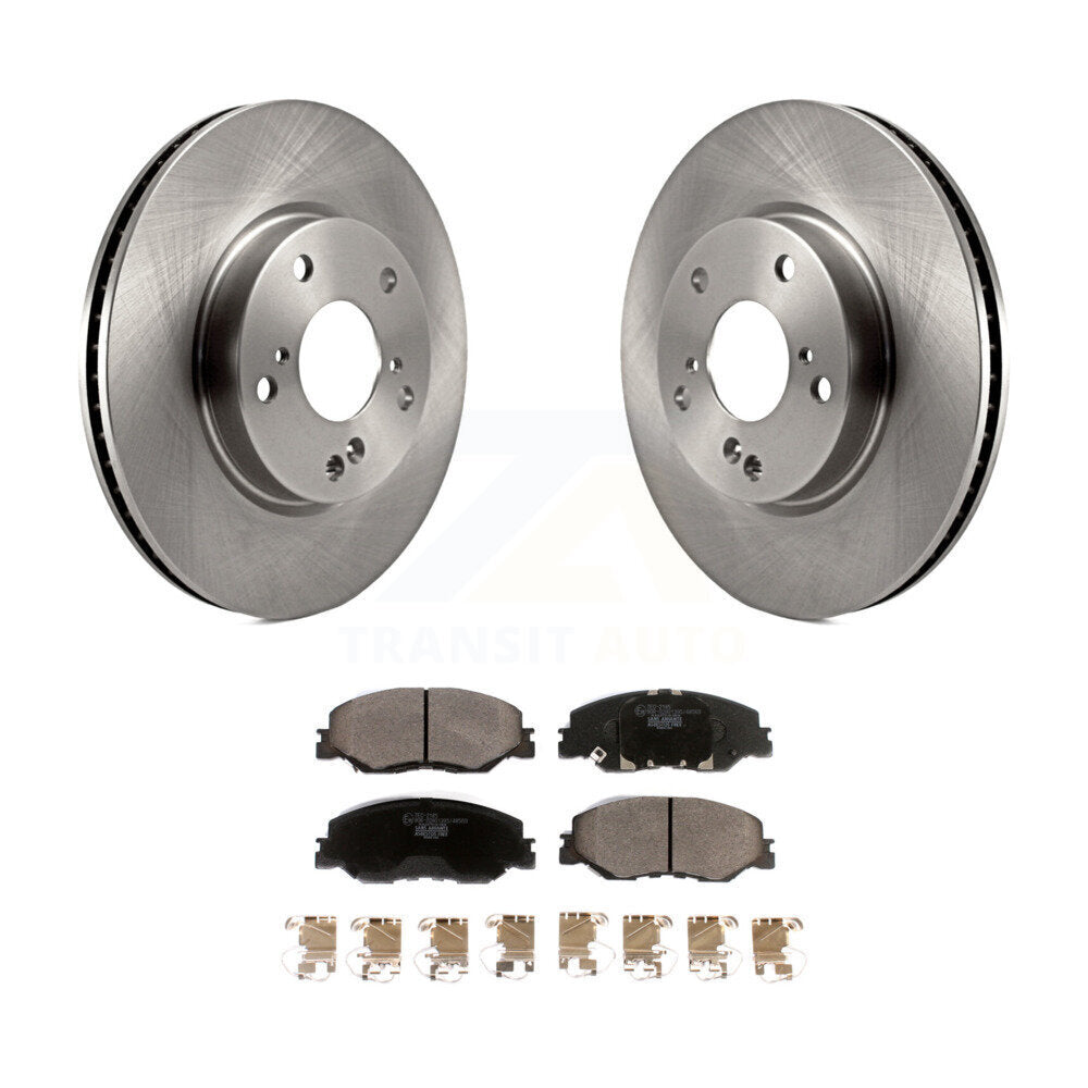 Front Disc Brake Rotors And Ceramic Pads Kit For Honda Insight Civic