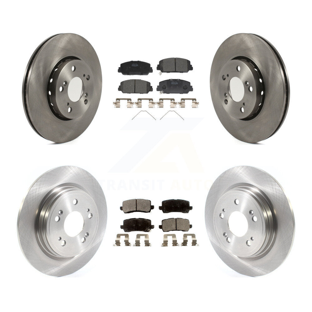 Front Rear Disc Brake Rotors And Ceramic Pads Kit For Acura RLX