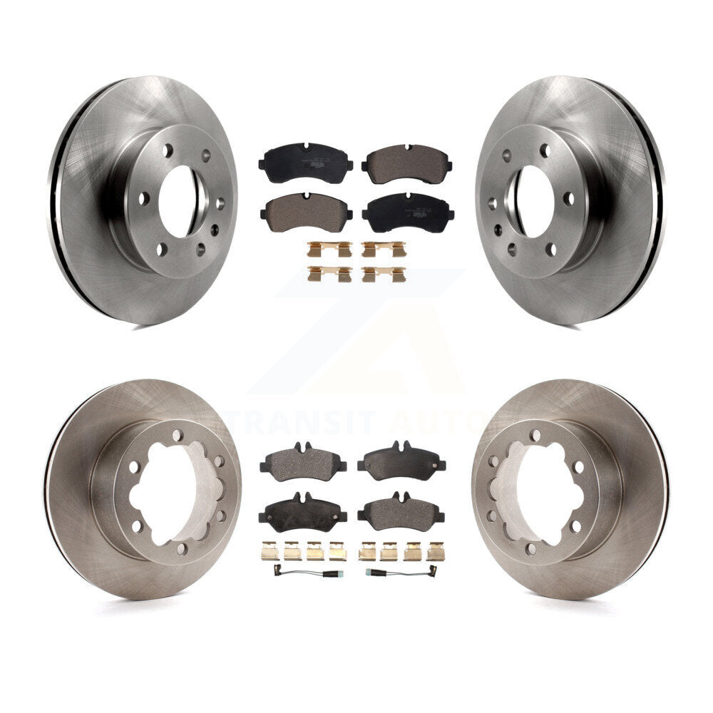 Front Rear Disc Brake Rotors And Ceramic Pad Kit For Mercedes-Benz Sprinter 3500