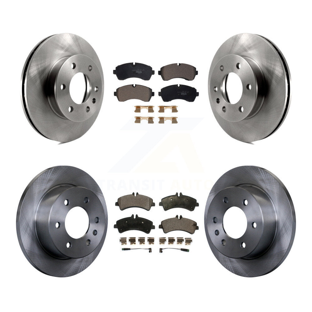 Front Rear Disc Brake Rotors And Ceramic Pads Kit For Freightliner Sprinter 3500