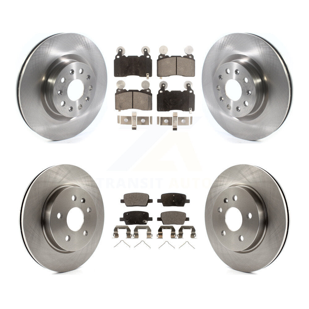 Front Rear Disc Brake Rotors And Ceramic Pads Kit For Cadillac CT6