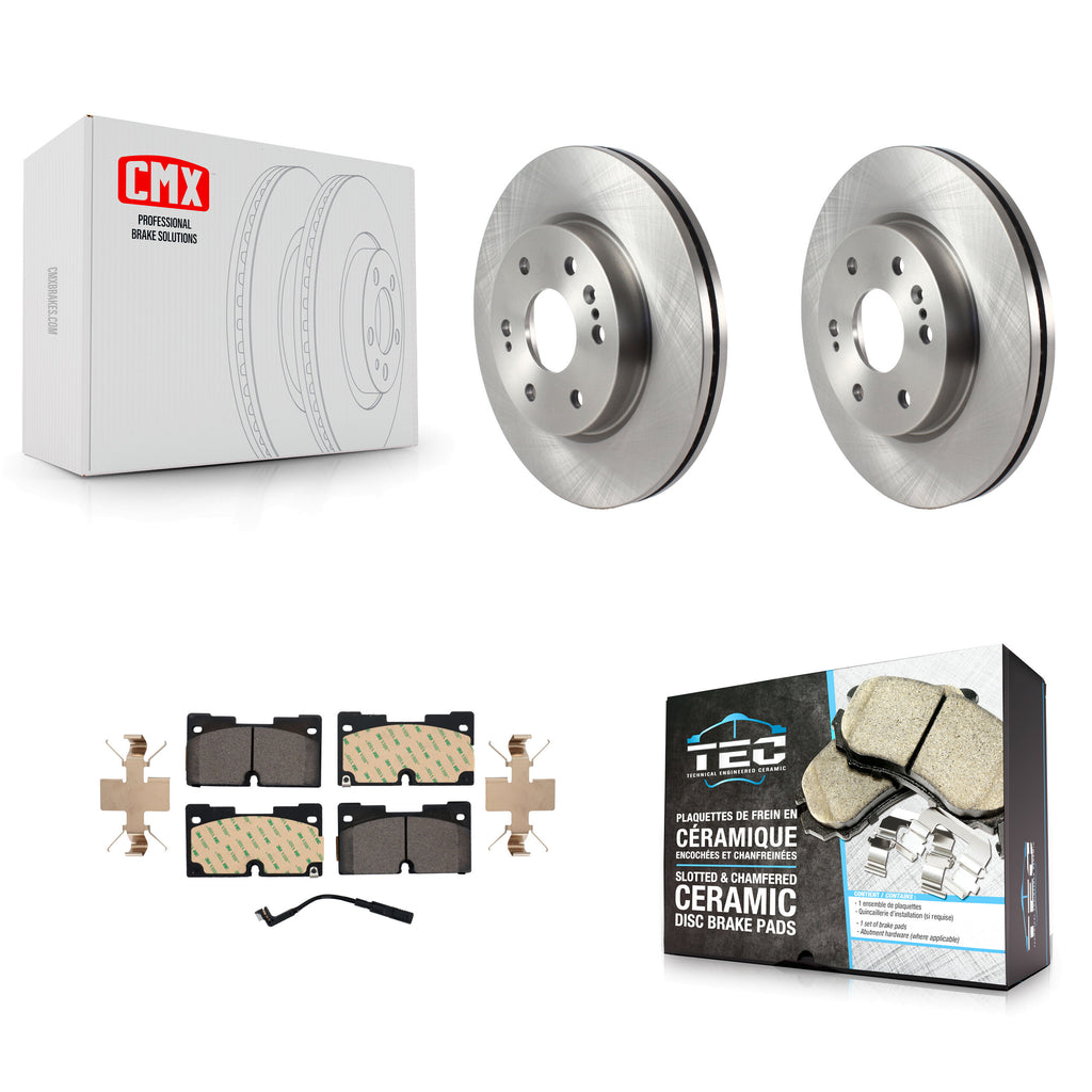 Front Brake Rotors Ceramic Pad Kit For Chevrolet Silverado 1500 GMC Sierra Tahoe