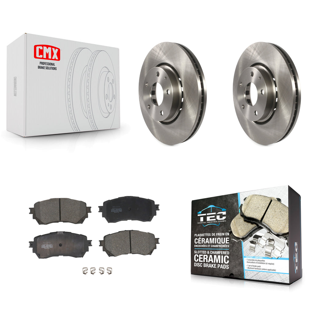 [Front] 2019-2021 Mazda 6 Naturally Aspirated Premium OE Brake Rotors & Ceramic Pads Kit For Max Braking