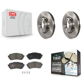 [Front] 2019-2021 Mazda 6 Naturally Aspirated Premium OE Brake Rotors & Ceramic Pads Kit For Max Braking
