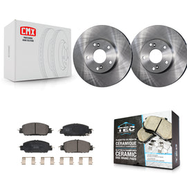 [Front] 2016 Honda Accord LX-S with 2.4L Premium OE Brake Rotors & Ceramic Pads Kit For Max Braking