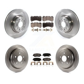 Front Rear Disc Brake Rotors And Ceramic Pads Kit For Cadillac CTS