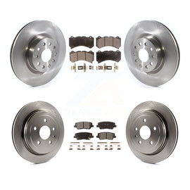 Front Rear Disc Brake Rotors And Ceramic Pads Kit For Cadillac CTS