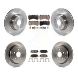 Front Rear Disc Brake Rotors And Ceramic Pads Kit For Cadillac CTS