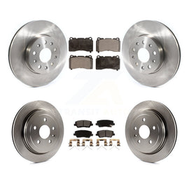 Front Rear Disc Brake Rotors And Ceramic Pads Kit For Cadillac CTS