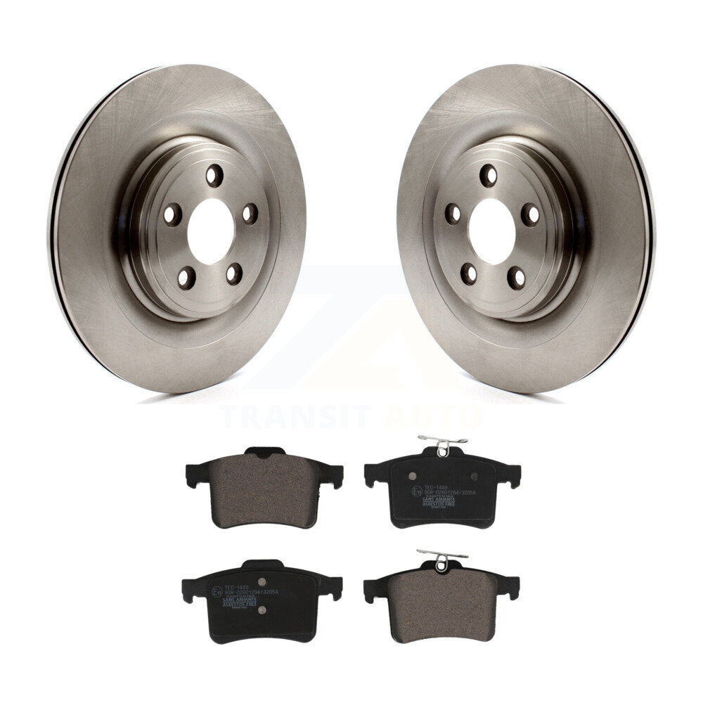 Rear Disc Brake Rotors And Ceramic Pads Kit For Jaguar XKR XJR XKR-S