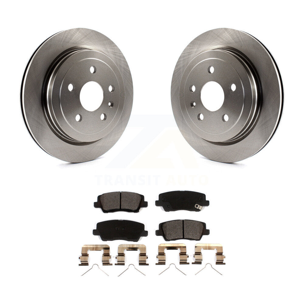 Rear Disc Brake Rotors And Ceramic Pads Kit For Cadillac CTS