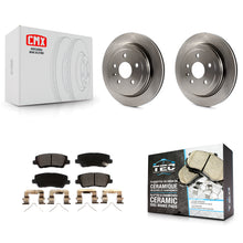 Load image into Gallery viewer, Rear Disc Brake Rotors And Ceramic Pads Kit For Cadillac CTS