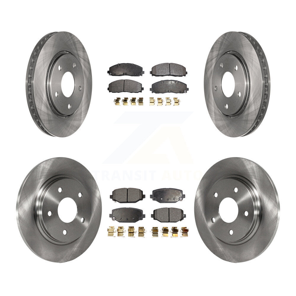 Front Rear Disc Brake Rotors And Ceramic Pads Kit For Dodge Grand Caravan