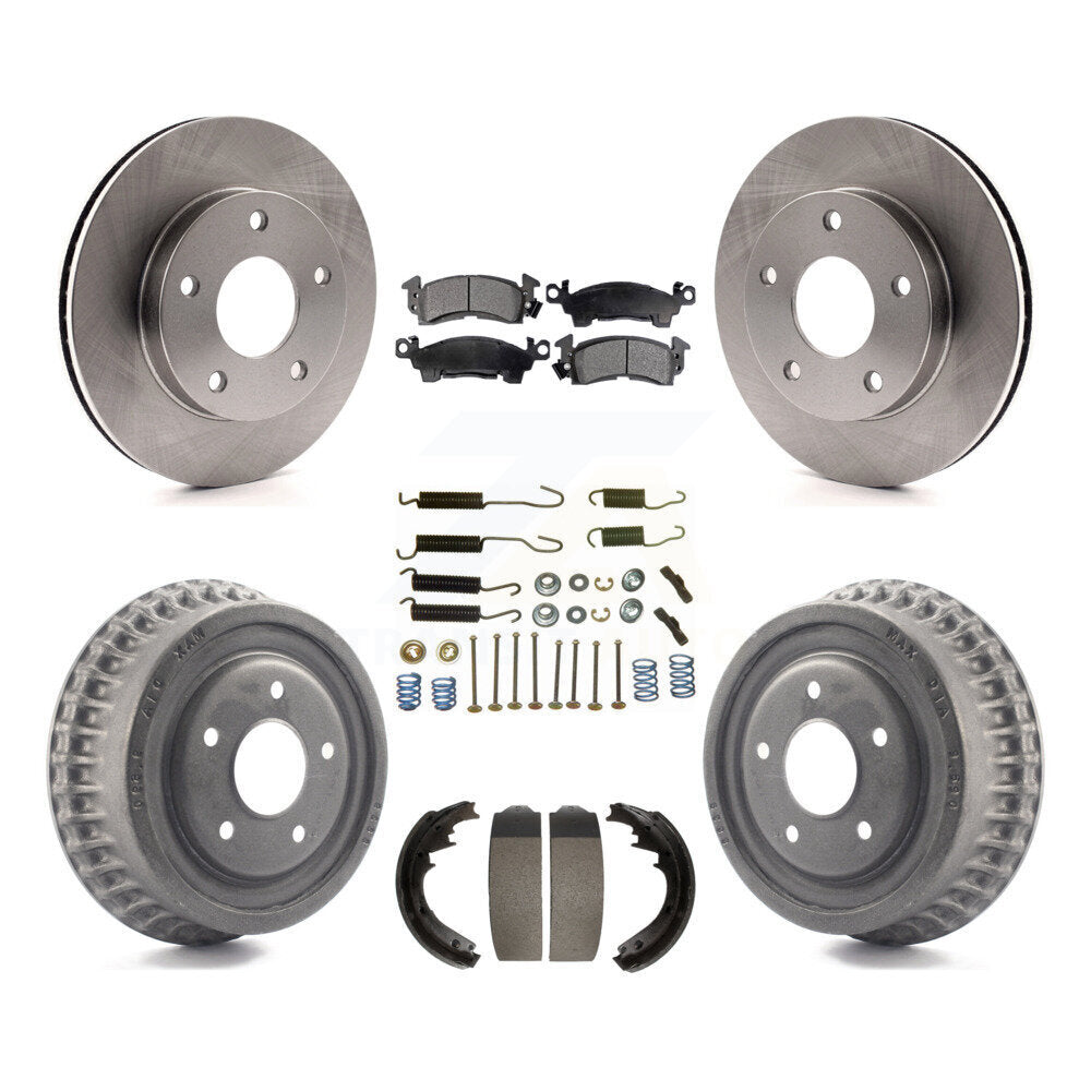 Front Rear Disc Brake Rotors Ceramic Pads And Drum Kit (7Pc) For GMC Jimmy