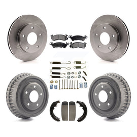Front Rear Disc Brake Rotors Ceramic Pads And Drum Kit (7Pc) For GMC Jimmy