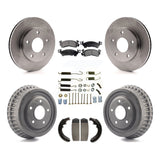 Front Rear Disc Brake Rotors Ceramic Pads And Drum Kit (7Pc) For GMC Jimmy