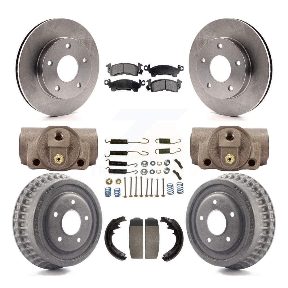 Front Rear Disc Brake Rotors Ceramic Pads And Drum Kit (9Pc) For GMC Jimmy