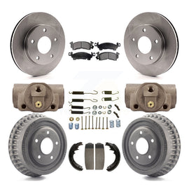 Front Rear Disc Brake Rotors Ceramic Pads And Drum Kit (9Pc) For GMC Jimmy