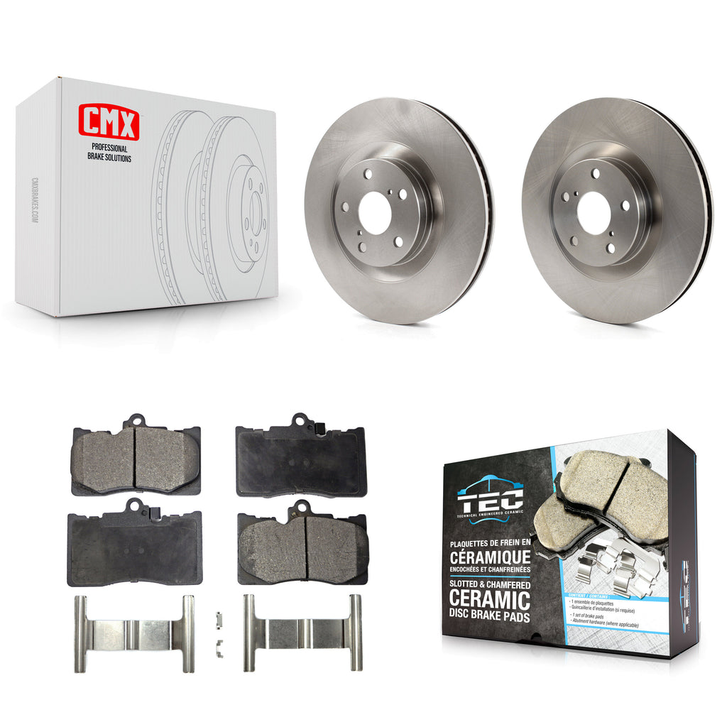 Front Brake Rotor Ceramic Pad Kit For Lexus GS350 IS300 IS350 RC350 IS200t RC300