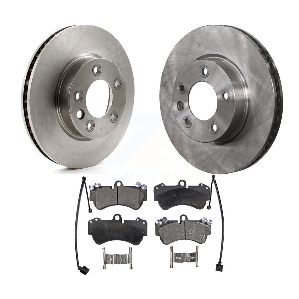 Front Disc Brake Rotors & Ceramic Pad Kit For Porsche Cayenne Volkswagen Touareg