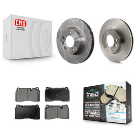 Front Disc Brake Rotors And Ceramic Pads Kit For Volkswagen Touareg