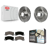 Front Disc Brake Rotors And Ceramic Pads Kit For Porsche Cayenne