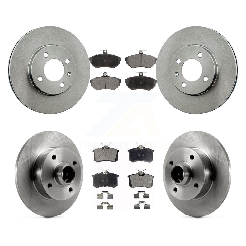 Front Rear Disc Brake Rotors Hub And Ceramic Pads Kit For Volkswagen Golf Passat