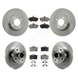 Front Rear Disc Brake Rotors Hub And Ceramic Pads Kit For Volkswagen Golf Passat