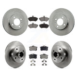 Front Rear Disc Brake Rotors Hub And Ceramic Pads Kit For Volkswagen Golf Passat