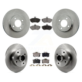 Front Rear Disc Brake Rotor Hub Assembly & Ceramic Pad Kit For Volkswagen Cabrio