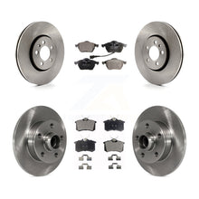 Charger l'image dans la galerie, Front Rear Disc Brake Rotors Hub &amp; Ceramic Pad Kit For 1999 Volkswagen Golf 2.8L
