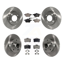 Front Rear Disc Brake Rotors Ceramic Pad Kit For 1996-1997 Volkswagen Jetta 2.8L