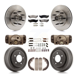 [Front+Rear] 1999 Ford F-150 RWD Premium OE Brake Rotor Drum Kit & Ceramic Pads For Max Braking