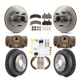 [Front+Rear] 94-99 Dodge Ram 1500 RWD Premium OE Brake Rotor Drum Kit & Ceramic Pads For Max Braking
