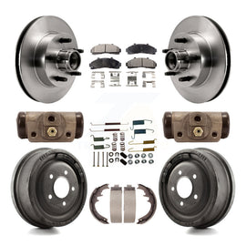 Front Rear Brake Rotors Ceramic Pad & Drum Kit (9Pc) For Ford Ranger Mazda B2500