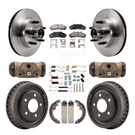 Front Rear Brake Rotors Ceramic Pad & Drum Kit (9Pc) For Ford Ranger Mazda B2500