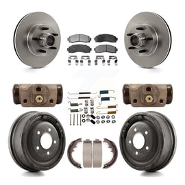 [Front+Rear] 06-09 Ford Ranger RWD Premium OE Brake Rotor Drum Kit & Ceramic Pads For Max Braking