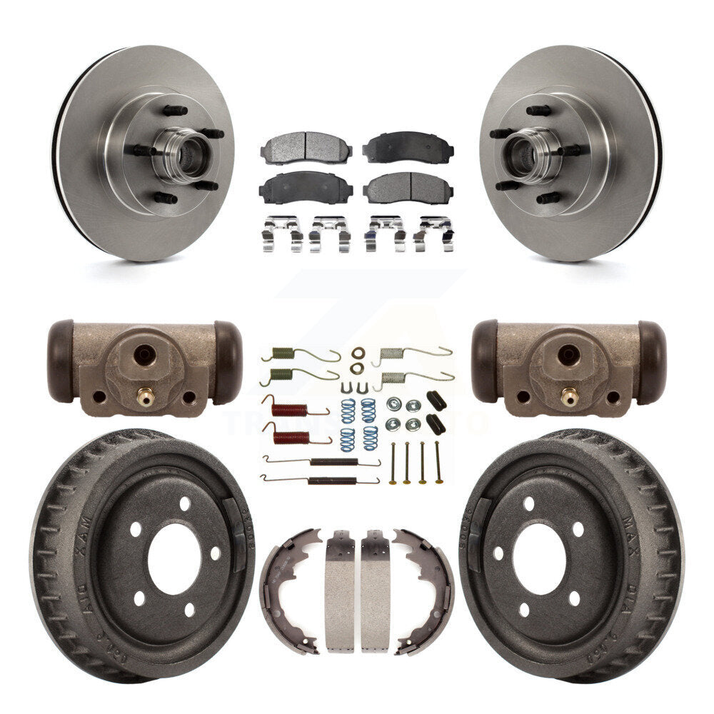 [Front+Rear] 06-09 Ford Ranger RWD Premium OE Brake Rotor Drum Kit & Ceramic Pads For Max Braking