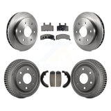 Front Rear Brake Rotor Ceramic Pad Drum Kit For GMC Yukon With 11