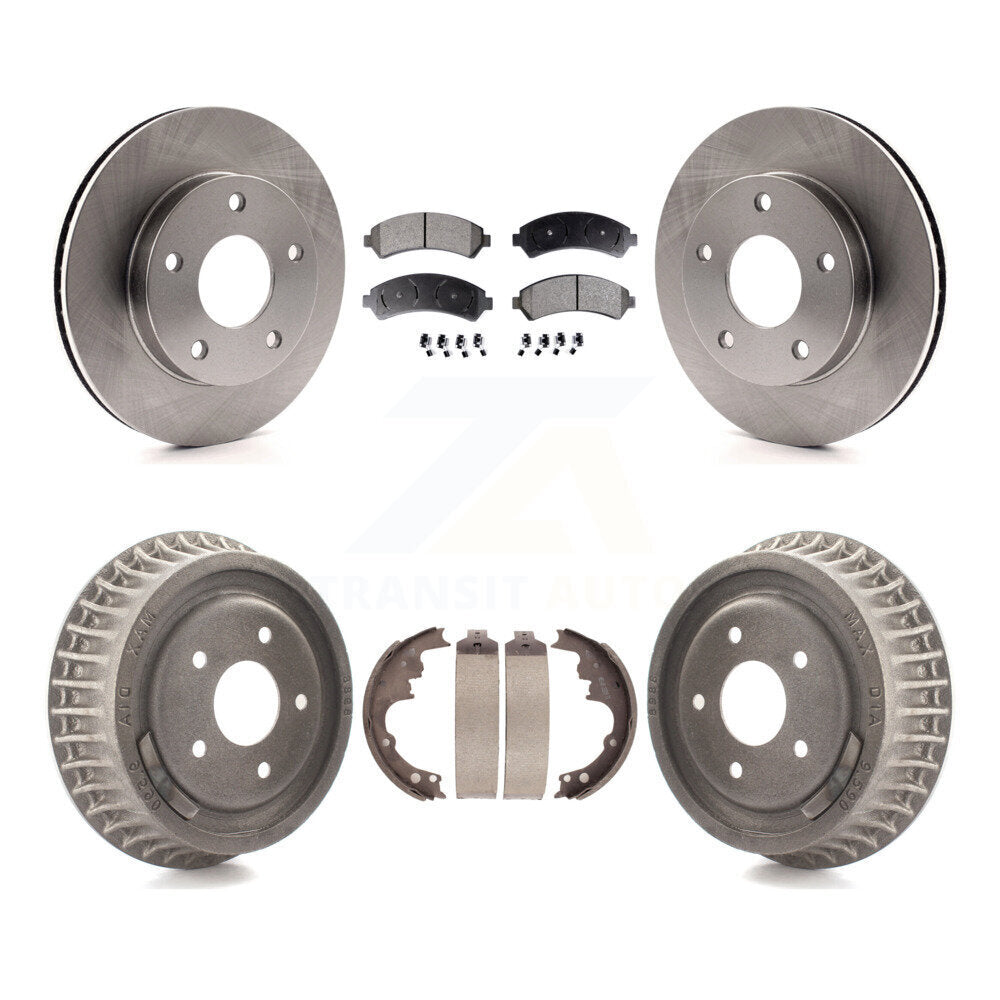 Front Rear Disc Brake Rotors Ceramic Pad Drum Kit For Chevrolet Blazer GMC Jimmy
