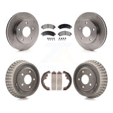 Front Rear Disc Brake Rotors Ceramic Pad Drum Kit For Chevrolet Blazer GMC Jimmy