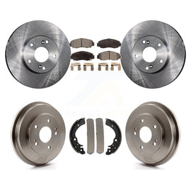 Front Rear Disc Brake Rotors Ceramic Pads And Drum Kit For Honda Accord Civic