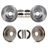 Front Rear Disc Brake Rotors Ceramic Pads And Drum Kit For Honda Accord Civic