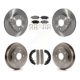 [Front+Rear] 2006-2008 Honda Civic Hybrid Premium OE Brake Rotor Drum Kit & Ceramic Pads For Max Braking