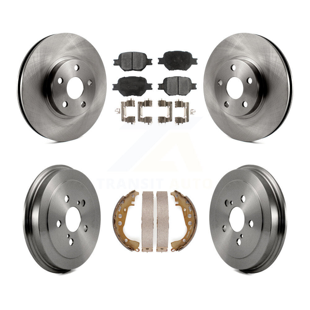 Front Rear Disc Brake Rotors Ceramic Pads And Drum Kit For Toyota Celica