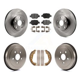 Front Rear Disc Brake Rotors Ceramic Pads And Drum Kit For Toyota Celica