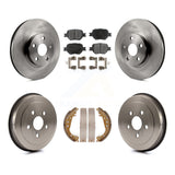 Front Rear Disc Brake Rotors Ceramic Pads And Drum Kit For Toyota Celica