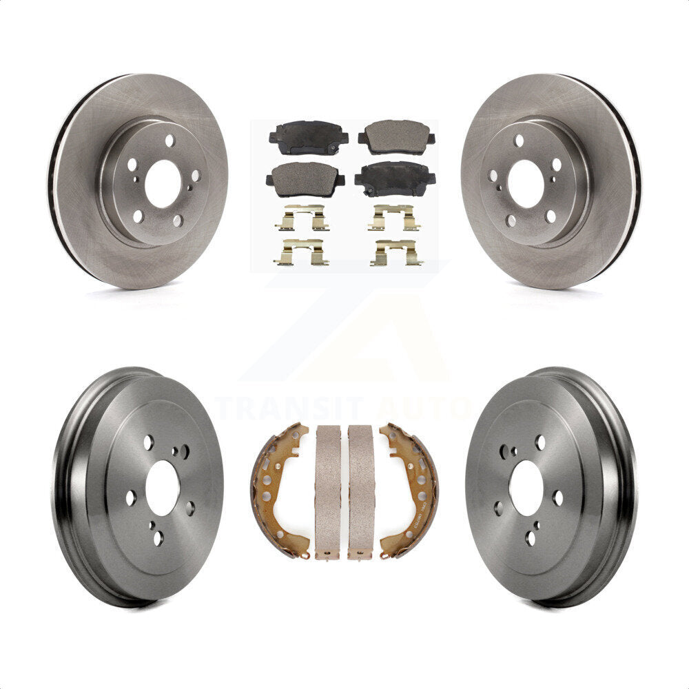 Front Rear Disc Brake Rotors Ceramic Pads And Drum Kit For 2000 Toyota Celica GT
