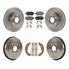 Front Rear Disc Brake Rotors Ceramic Pads And Drum Kit For 2000 Toyota Celica GT