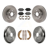 Front Rear Disc Brake Rotors Ceramic Pads And Drum Kit For 2001 Toyota Celica GT